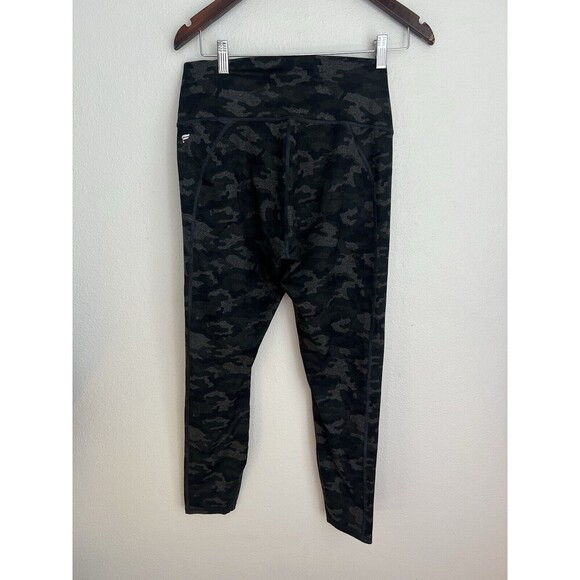 Fabletics High-Waisted Printed Heathered Legging Gray Heather Camo M Athleisure - Picture 5 of 7